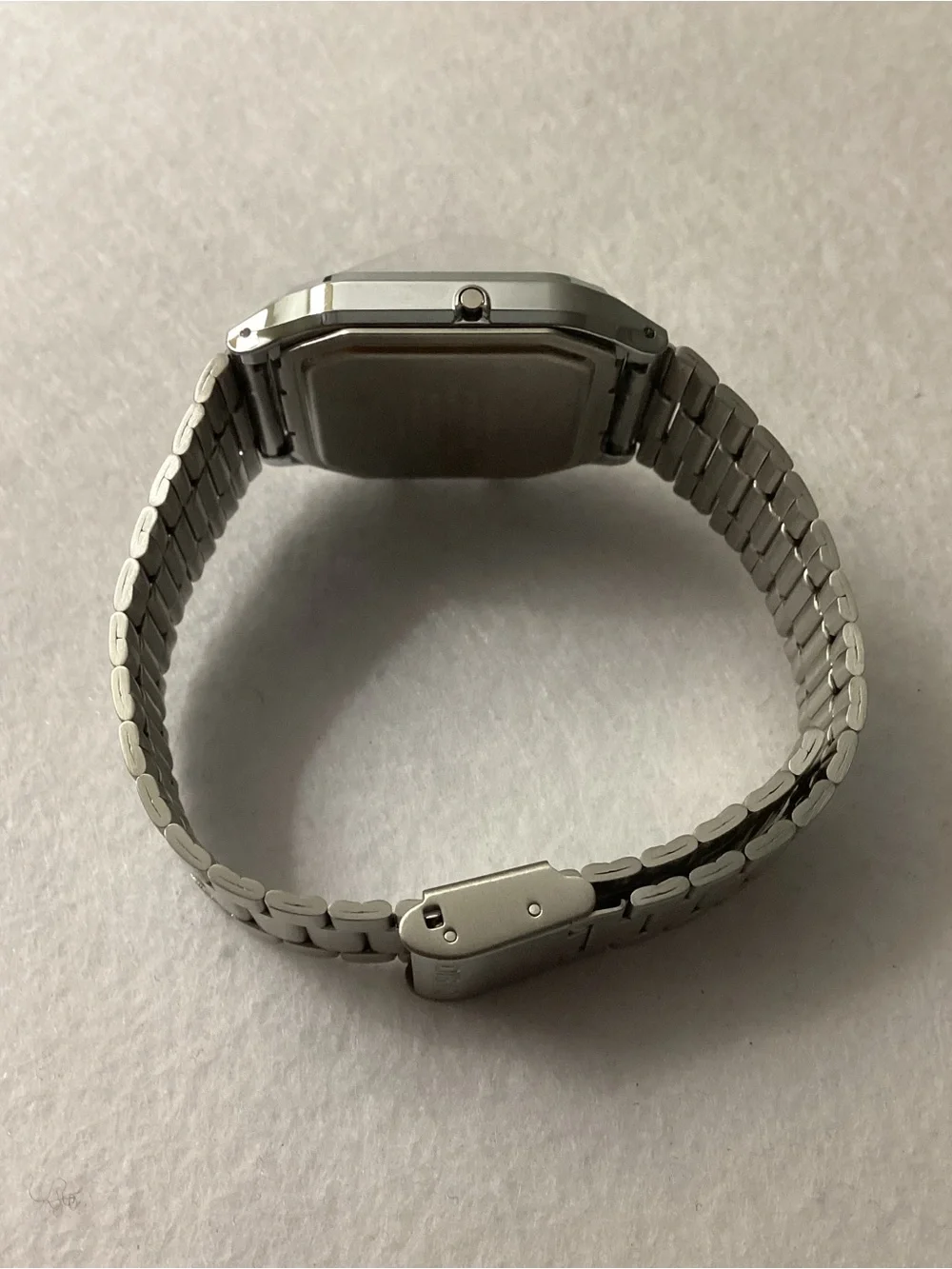 Casio Unisex Silver Tone Stainless Steel Watch, 29.8mm
